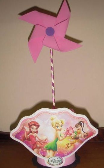 Enfeite de mesa da Sininho e Amigas